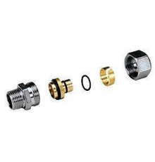 Фитинг прямой Giacomini R187 20x2 мм - 3/4 дюйма НР латунь хромированная R187MX096