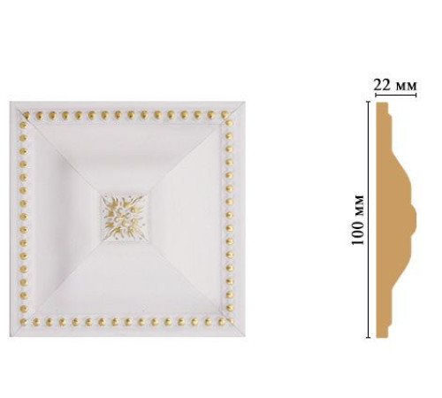 Вставка декоративная Decomaster D209-54 100x100x22 мм D209-54