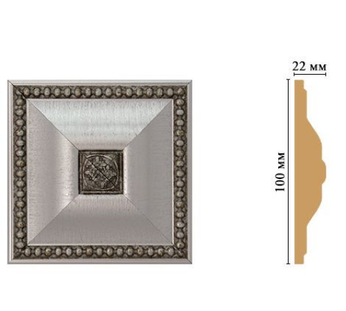 Вставка декоративная Decomaster D209-55 100x100x22 мм D209-55