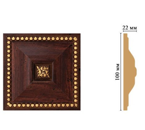 Вставка декоративная DECOMASTER D209 100х100х22 мм D209-1084