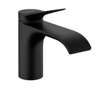 Смеситель для раковины Hansgrohe Vivenis 80 без донного клапана черный матовый 75012670