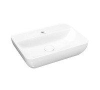 Раковина накладная Kerama Marazzi Plaza 55x40 см 1 отверстие белый глянцевый PLR.wb.55.1