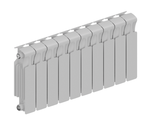 Радиатор биметаллический RIFAR MONOLIT 300 10 секций боковое подключение RAL 9016 MN-300-10