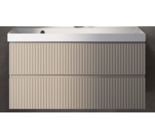 Тумба под раковину AquaMoon подвесная 100 см бежевая AQM900110BG
