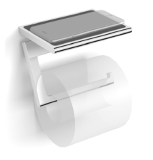 Бумагодержатель с полочкой Splendy Inspiration R хром IR4063SVCR