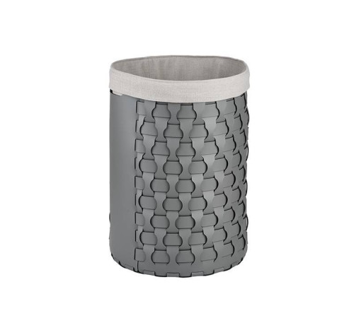 Корзина для белья ADJ Dubai круглая D40xH57 см серый/черный 2057.03/01