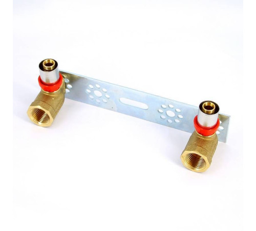 Водорозетка пресс-В двойная на планке с вертикальной подводкой TIEMME 16х1/2 1650024