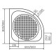Душевой поддон полукруглый RGW LUX/TN-P 900x900 мм акрил 16180499-41