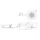Душевая головка Gessi Shower316 шарнирная настенная 1/2 Ø 350 мм шлифованная сталь 54148#239