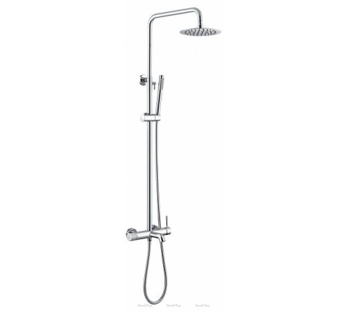 Душевая стойка Boheme Uno с верхним душем хром матовый 468-CR
