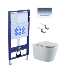 Комплект инсталляции AQUATEK ВЕГА-1905-016 рама INS-0000012 кнопка KDI-0000016 унитаз AQ1905-00 крепеж KKI-0000002