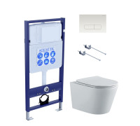 Комплект инсталляции AQUATEK ВЕГА-1905-013 рама INS-0000012 кнопка KDI-0000013 унитаз AQ1905-00 крепеж KKI-0000001