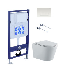 Комплект инсталляции AQUATEK ВЕГА-1905-013 рама INS-0000012 кнопка KDI-0000013 унитаз AQ1905-00 крепеж KKI-0000001