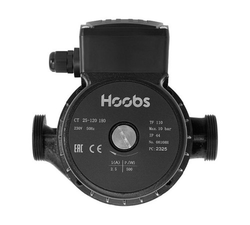 Насос циркуляционный Hoobs CT 25-120 180 мм 500 Вт с гайками 08108H