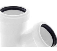 Тройник полипропиленовый ВК 32x32 мм 45 градусов белый 36428