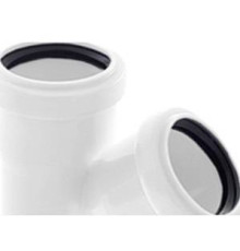 Тройник полипропиленовый ВК 32x32 мм 45 градусов белый 36428