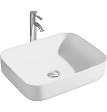 Раковина накладная Aquanet Вега 500x390x130 мм матовый белый AQ5515-MW