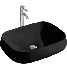 Раковина накладная Aquanet 560x420x140 мм матовый черный AQ5526-MB