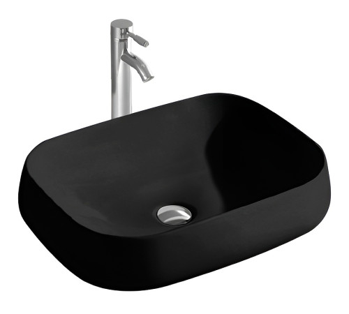 Раковина накладная Aquanet 560x420x140 мм матовый черный AQ5526-MB