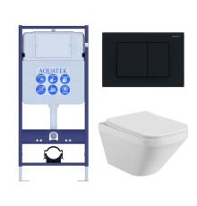Комплект инсталляции 4 в 1 Aquatek Лира-012 рама Standard INS-0000012 и унитаз AQ1155-00 ЛИРА-012 4в1