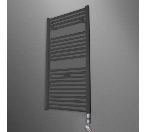 Полотенцесушитель электрический Irsap Ares 580x1118 мм 700 Вт 22 трубки с выключателем черный матовый EIM058IK1IR01NNN