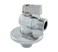 Угловой кран Tiemme 1/2x3/4 НР/НР с хромированной ручкой 2950019