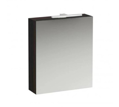 Шкаф зеркальный Laufen Base 60x18.5x70 см 1 дверца слева LED-подсветка розетка темный вяз 4.0275.1.110.263.1
