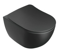 Унитаз подвесной RAVAK Uni Chrome RimOFF безободковый черный X01794