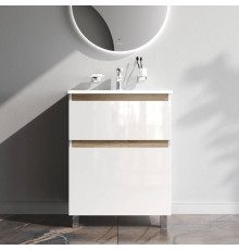 Тумба под раковину напольная AM.PM X-Joy 65 см 2 ящика белый глянец M85AFSX0652WG