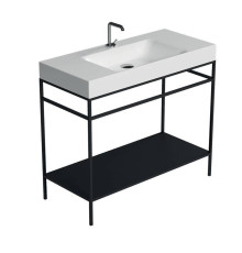 Раковина Kerasan Cento 100х45 см со стальной напольной структурой 355001/924431