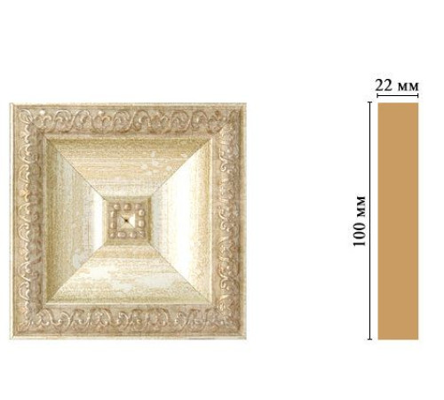 Вставка декоративная DECOMASTER D207 100x100x22 мм D207-281