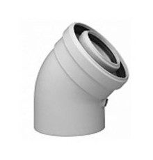 Коаксиальный отвод Baxi полипропиленовый 45° 80/125 мм KMT71408881