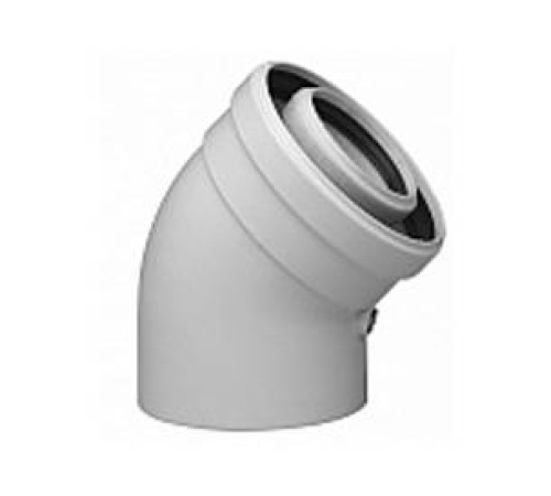 Коаксиальный отвод Baxi полипропиленовый 45° 80/125 мм KMT71408881