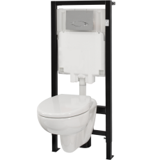 Комплект инсталляции с унитазом Jacob Delafon Brive сиденье микролифт клавиша хром E21733RU-00