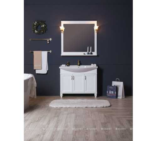 Зеркало Aquanet Валенса 105 New белый матовый 00238830
