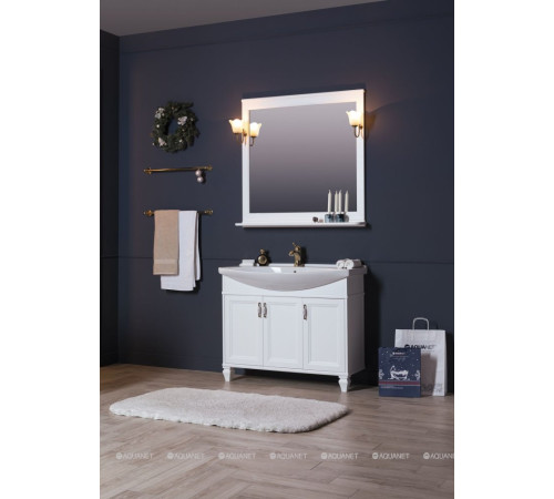 Зеркало Aquanet Валенса 105 New белый матовый 00238830