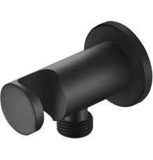 Шланговое подсоединение с держателем душа Aquatek матовый черный AQ2455MB