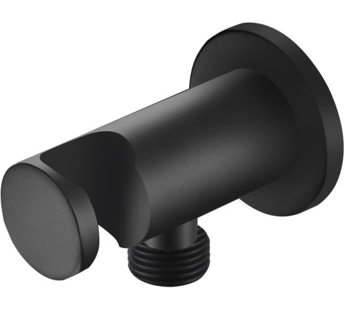 Шланговое подсоединение с держателем душа Aquatek матовый черный AQ2455MB