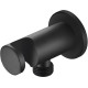 Шланговое подсоединение с держателем душа Aquatek матовый черный AQ2455MB