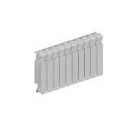 Радиатор биметаллический RIFAR MONOLIT 350 10 секций боковое подключение RAL 9016 MN-350-10