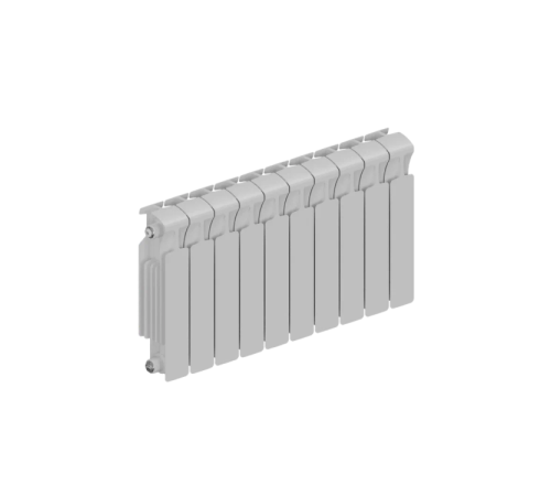Радиатор биметаллический RIFAR MONOLIT 350 10 секций боковое подключение RAL 9016 MN-350-10