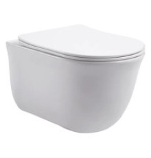 Унитаз подвесной безободковый Aquanet Классик 525x365x340 мм сиденье микролифт AQ1111-00