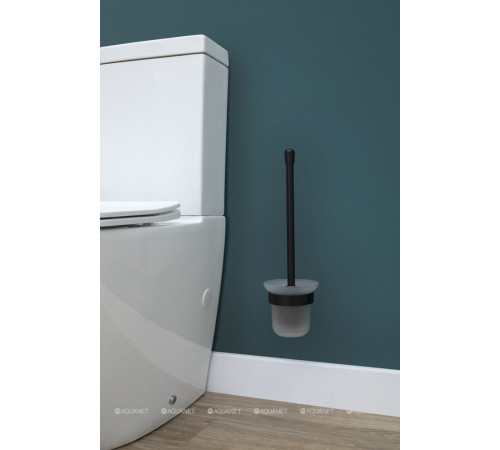 Ершик для унитаза с держателем Aquanet 5688MB черный матовый 5688MB