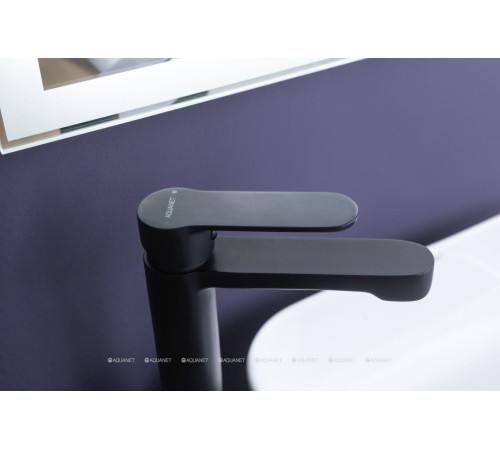 Смеситель для умывальника Aquanet Passion высокий черный матовый AF300-11B