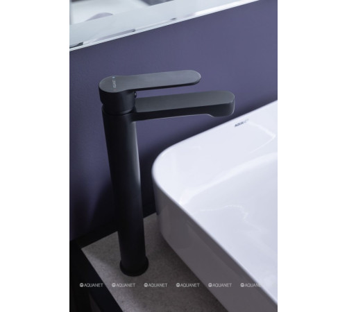 Смеситель для умывальника Aquanet Passion высокий черный матовый AF300-11B