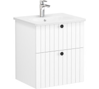 Тумба с раковиной VitrA Root Groove 60 см 2 ящика матовый белый 69415