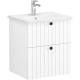 Тумба с раковиной VitrA Root Groove 60 см 2 ящика матовый белый 69415