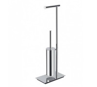 Стойка напольная Colombo Design Square с держателем т/б и ершиком хром B9907.CR