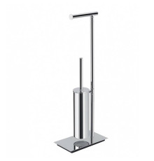 Стойка напольная Colombo Design Square с держателем т/б и ершиком хром B9907.CR