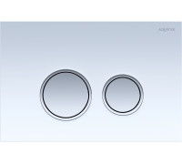 Панель смыва KDI 006E1 белая закаленное стекло круглая клавиша ободок хром KDI-0000028